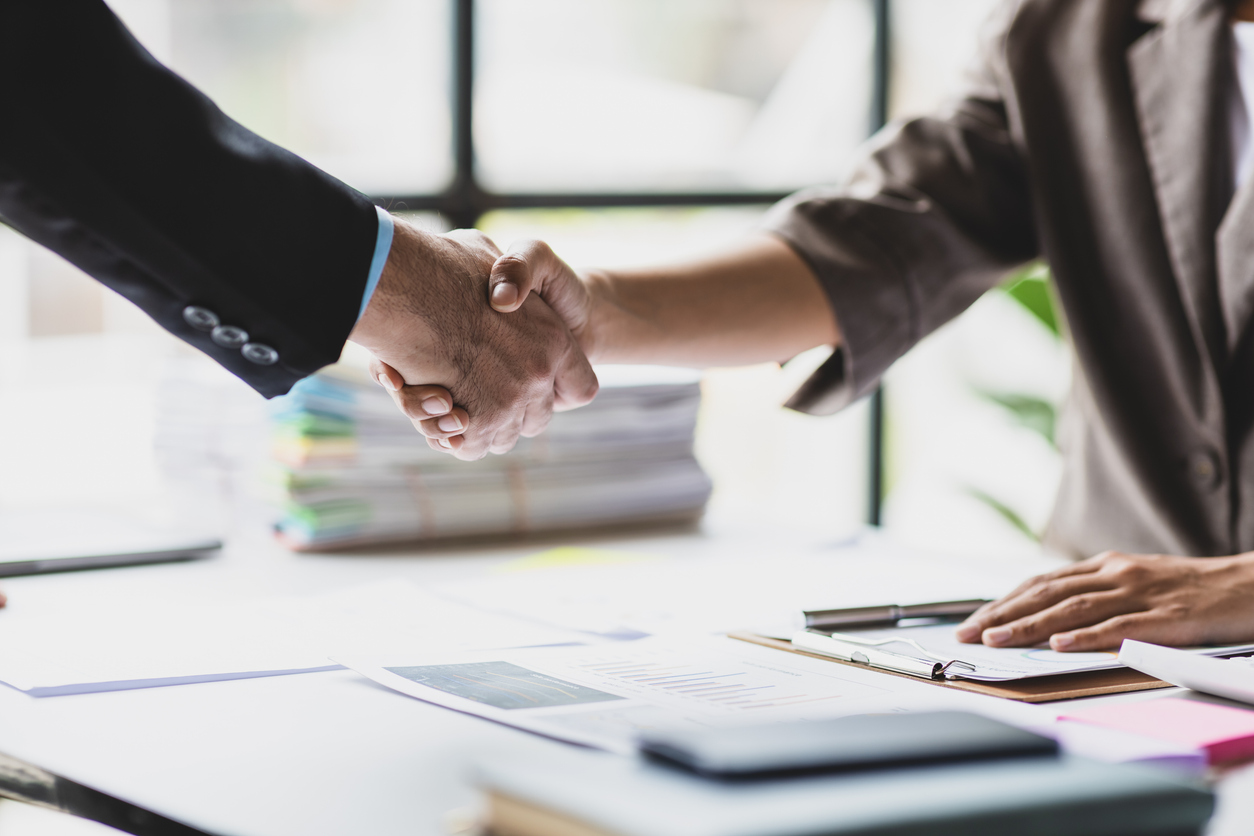 Handshake, Business cooperation
