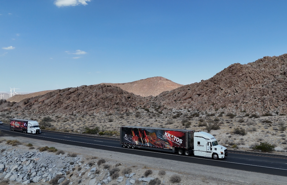 Kratos completes cross-country autonomous truck platooning for NASCAR